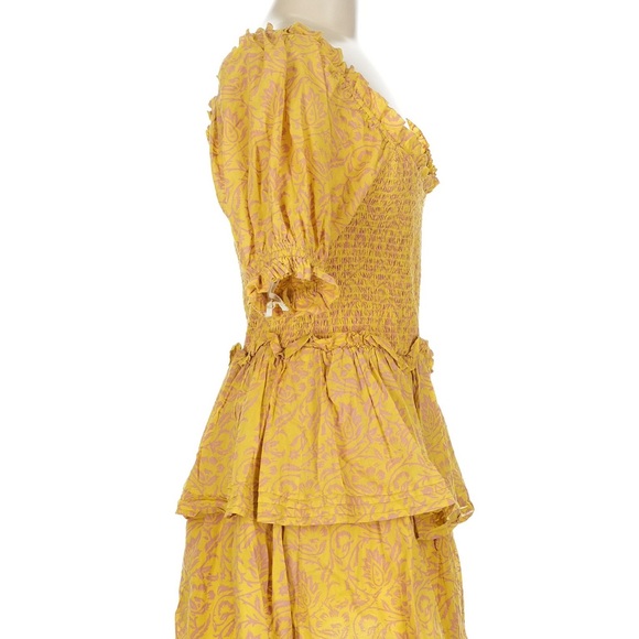 Cleobella Yellow Patterned Mini Dress - Picture 3 of 6